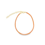 1mm Colorful Enamel Box Bracelet (I325)