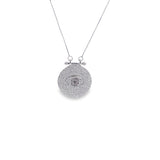 18K Gold Filled CZ Evil Eye Charm Necklace (G114)