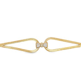 3mm Herringbone Snake Bracelet with CZ Bowtie Charm (H254)(I282A)