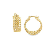 Gold Infinity Hoop Earring (J187)