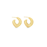 18K Gold Filled Thick Pointed Hoop Earrings (J235)