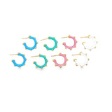 18k Gold Filled Colorful Hoops | Neon Enamel Hoop Earrings