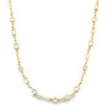Clear CZ Stone Shape Mix Charm Necklace (I503)(H148)