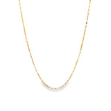 Diamond Cut Figaro Inspired Box Chain (F145)