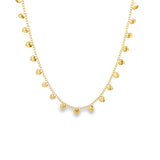 18K Gold Filled Rounded Heart Choker (G30)