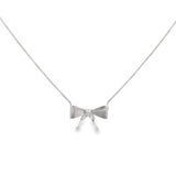 1mm Box Chain with CZ Bowtie Charm (H252)