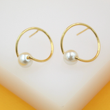 18k Gold Filled Pearl Earrings (K349)