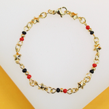 Gold Filled Azabache Beaded Bracelet