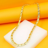 Two Toned Filled Gold Heart Set