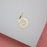 Solid Gold Letter Initial Name Pendant
