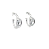 Tiny Oval CZ Huggies (L506)