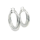 18K Gold Filled Double Strand Twist Hoop Earrings (L412)