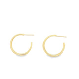 Wide Engraved Boarded Tiny Hoops (K240A)