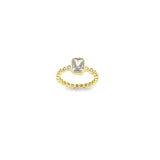 Rectangular CZ Stone Ring Band (D130)