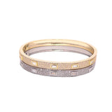 CZ Paved Stone Bangle Bracelet (B115)