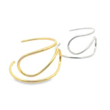 Rhodium Spiral Bangle