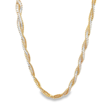 Twisted CZ Baguette Necklace (I599)(H253)