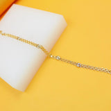 18K Gold Filled Flat Mariner Bracelet (I460)