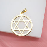 Rhodium Star of David Pendant