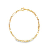 3mm Figaro Chain Anklet (E44)