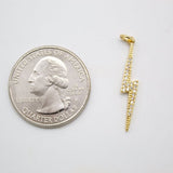 Gold 18K Fill Charm Lightning Bolt CZ (A215)