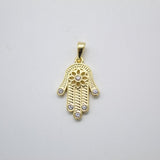 Dainty Gold Hamsa Hand Charm 18k Gold