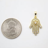 Dainty Gold Hamsa Hand Charm 18k Gold