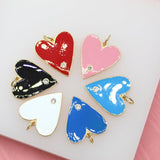 18K Gold Filled Large Heart With Cubic Zirconia Stone (A2)