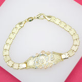 18K Gold Filled Designed Vintage Love Bracelet