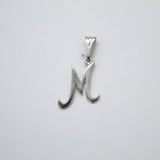 18K Rhodium Filled Name Initial Pendant