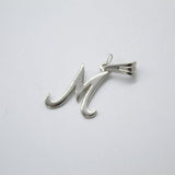 18K Rhodium Filled Name Initial Pendant
