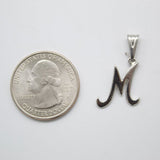 18K Rhodium Filled Name Initial Pendant
