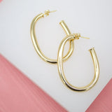 18K Gold Filled Open Hoop Earrings (J59)