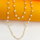 White Beaded Bracelet (I65A)(F224B)