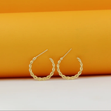 18K Gold Filled Twisted Wire Open Hoops & Earring (J83A)(J82)(J84)(J83)