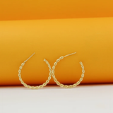 18K Gold Filled Twisted Wire Open Hoops & Earring (J83A)(J82)(J84)(J83)
