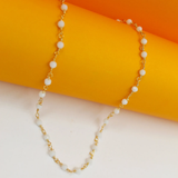 White Beaded Bracelet (I65A)(F224B)