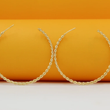 18K Gold Filled Twisted Wire Open Hoops & Earring (J83A)(J82)(J84)(J83)