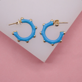 18k Gold Filled Colorful Hoops | Neon Enamel Hoop Earrings
