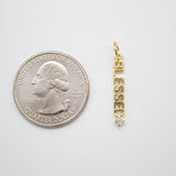 18K Gold Filled Word Blessed, Fierce, Grateful, Lucky Charms, It's All Good