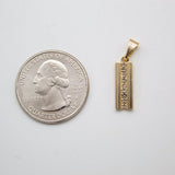18K Gold Filled CZ Stone Rectangle Pendant Charm