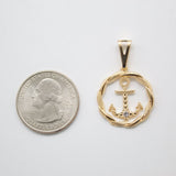 Dainty 18k Gold Filled Anchor Charm Tiny Delicate Pendant