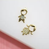 18K Gold Filled Girl & Boy Pendant (A13)