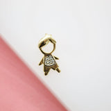 18K Gold Filled Girl & Boy Pendant (A13)