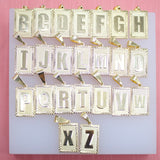 Ruffled Plate Initial Letter Pendant (A70)