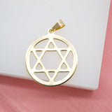 18K Gold Filled Star of David Pendant (A99)
