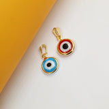 Red Evil Eye Enamel Charm Pendant | Gold Evil Eye Charm (A259)