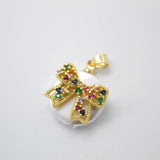 18K Gold Filled Colorful Rainbow