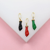 18K Gold Filled Enamel Color Figa Hand Pendant