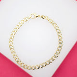 4mm Cuban Curb Link Chain Bracelet (I260)